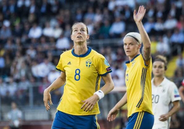Lotta Schelin, Caroline Seger, Sweden Women s Euro 2017, Germany - Sweden, 0-0, Rat Verlegh Stadion, Breda Netherlands, 2017-07-17  xTÄRNHUVUDxANNAx AB_110151965