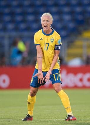 Sara Caroline Seger (SWE) bruellt. Vorrunde: Deutschland - Schweden in Breda am 17.07.2017. UEFA Fussball Frauen Europameisterschaft 2017 in den Niederlanden,