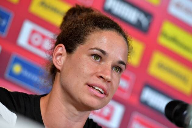 SOCCER - UEFA EURO EM Europameisterschaft Fussball 2017, ENG vs SCO WAGENINGEN,NETHERLANDS,19.JUL.17 - WOMEN SOCCER - UEFA Women s European Championship EM Europameisterschaft 2017, OEFB, Oesterreichischer Fussball-Bund, press conference PK Pressekonferenz team AUT. Image shows NinaÊBurger (AUT). GEPAxpictures xFlorianxErtl