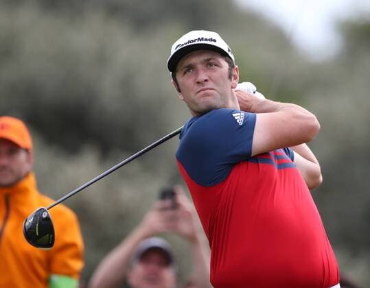 July 19th 2017, Royal Birkdale Golf Club, Southport, England; The 146th Open Golf Championship, Final Practice Day; Jon Rahm (ESP) watches his tee shot on the second hole xDavidxBlunsdenx  ActionPlus11903707