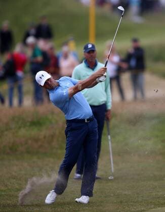 July 19th 2017, Royal Birkdale Golf Club, Southport, England; The 146th Open Golf Championship, Final Practice Day; Gary Woodland (USA) plays from the semi rough on the 10th hole xDavidxBlunsdenx  ActionPlus11903725