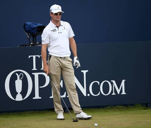 July 19th 2017, Royal Birkdale Golf Club, Southport, England; The 146th Open Golf Championship, Final Practice Day; Zak Johnson (USA) prepares to hit his tee shot on the first hole xDavidxBlunsdenx  ActionPlus11903727