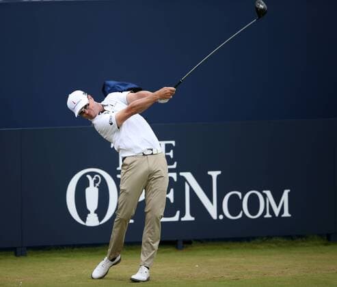 July 19th 2017, Royal Birkdale Golf Club, Southport, England; The 146th Open Golf Championship, Final Practice Day; Zak Johnson (USA) drives from the first tee xDavidxBlunsdenx  ActionPlus11903728