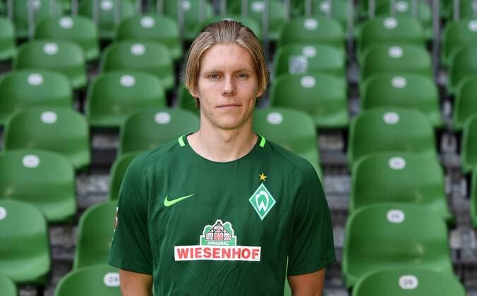 FUSSBALL 1. BUNDESLIGA SAISON 2017 2018 Porträttermin SV Werder Bremen: Aron Johannsson Bremen
