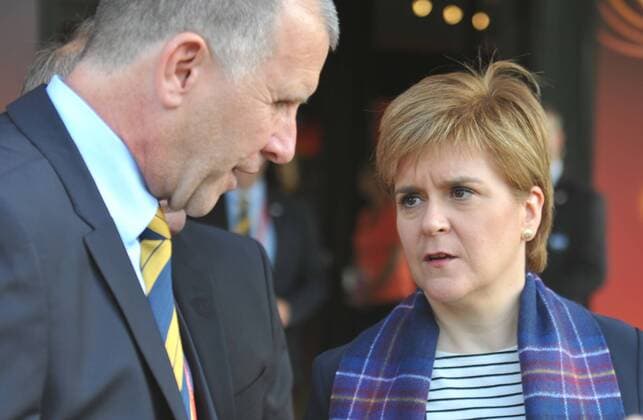 Womens Europeans England vs Scotland Utrecht 19th July 2017 Womens Europeans England vs Scotland Scottish first minister Nicola Sturgeon arrives at the stadium before the game. Seen talking to the Chief executive of the Scottish FA Stewart Regan. 