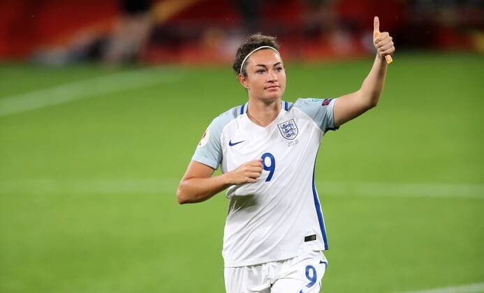 Football - 2017 UEFA Women™s European Euro Championship - Group D: England vs. Scotland Jodie Taylor of England celebrates at Stadion Gagenwaard, Utrecht. COLORSPORT LYNNE CAMERON 