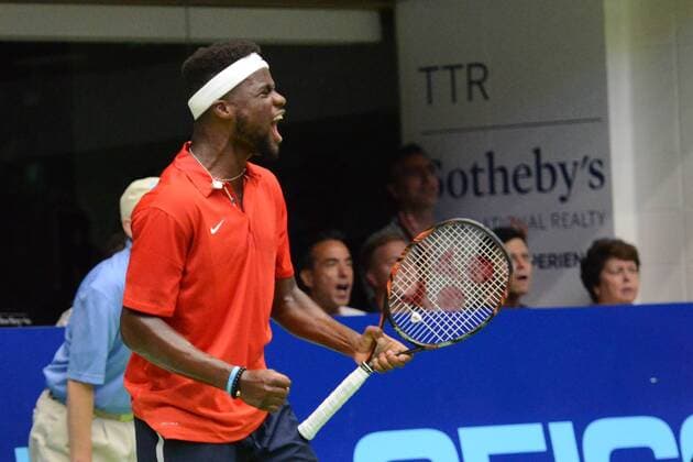 July 19, 2017 - Washington D.C, USA - FRANCES TIAFOE of the Washington Kastles celebrates winning his singles match vs. T. Gabashvili from the Orange County Breakers in World Team Tennis. Tennis 2017: World Team Tennis - ZUMAl132 20170719_zap_l132_005 Copyright: xChristopherxLevyx