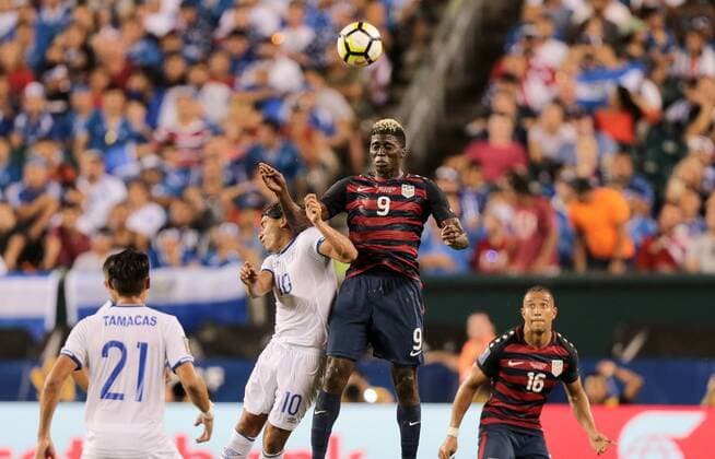 July 19, 2017 - Philadelphia, PA, USA - Philadelphia, PA - Wednesday July 19, 2017: Gyasi Zardes during a 2017 Gold Cup match between the men s national teams of the United States (USA) and El Salvador (SLV) at Lincoln Financial Field. Gyasi Zardes - ZUMAt139 20170719_zaa_t139_031 Copyright: xJohnxDortonx