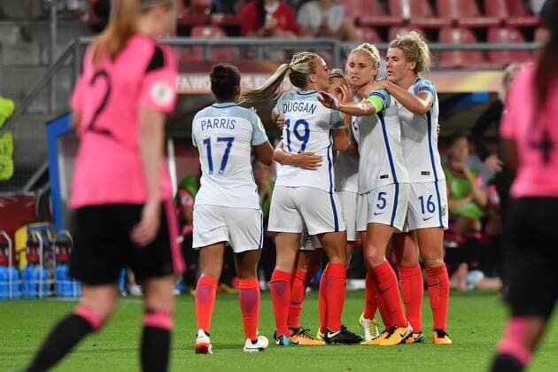 Jubel, Freuen, celebrate, happy, cheer , Goal Celebration England 5:0, Fussball, UEFA Women s EURO 2017, England - Scotland, xmkx