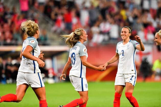 Jubel, Freuen, celebrate, happy, cheer , Goal Celebration 6:0, Fussball, UEFA Women s EURO 2017, England - Scotland, xmkx