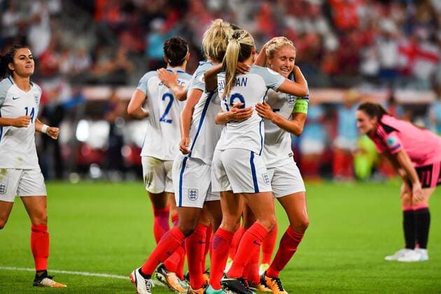 Jubel, Freuen, celebrate, happy, cheer , Goal Celebration 6:0, Fussball, UEFA Women s EURO 2017, England - Scotland, xmkx