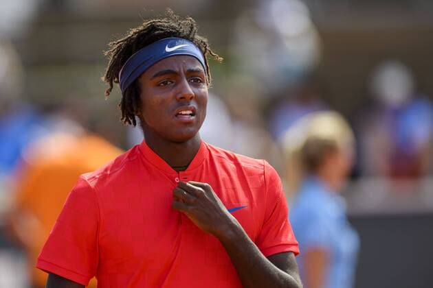 170720 Elias Ymer, Sverige under dag 5 av Swedish Open den 20 juli 2017 i Bastad.  Copyright: AndersxBjurö ST170720AAB07