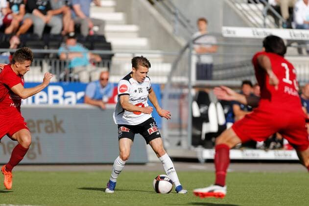 Fotball , 20. juli 2017 , UEFA Europe League Odd - FC Vaduz Riku Riski, Odd Foto: Christoffer Hansen , Digitalsport 