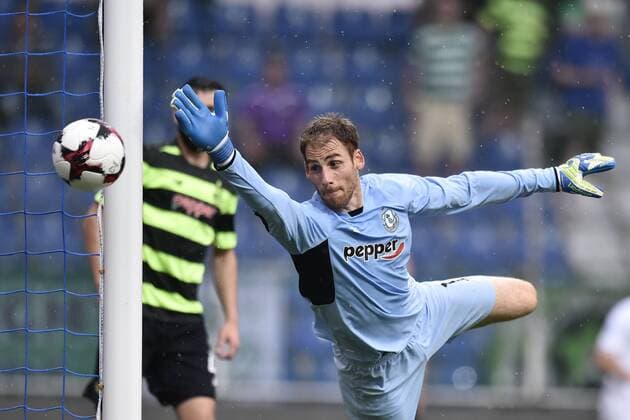 Goalkeeper Tomer Chencinski (Shamrock) in action during the 2nd qualifying round of football European league, 2nd leg Mlada Boleslav vs Shamrock Rovers in Mlada Boleslav, Czech Republic, July 20, 2017. (CTKxPhoto RadekxPetrasek) CTKPhotoP201707200872001  _PER6328