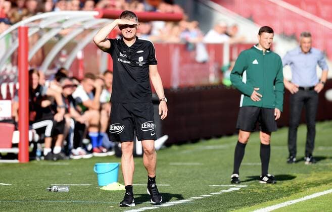 Fotball ,20. juli 2017 , Europa League ,Second Qual. Brann - Ruzomberok trener Lars Arne Nilsen , Brann 