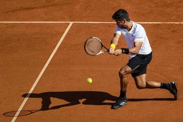 170720 Fernando Verdasco, Spanien under dag 5 av Swedish Open den 20 juli 2017 i Bastad.  Copyright: AndersxBjurö ST170720AAB1G