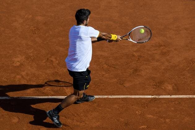 170720 Fernando Verdasco, Spanien under dag 5 av Swedish Open den 20 juli 2017 i Bastad.  Copyright: AndersxBjurö ST170720AAB1H