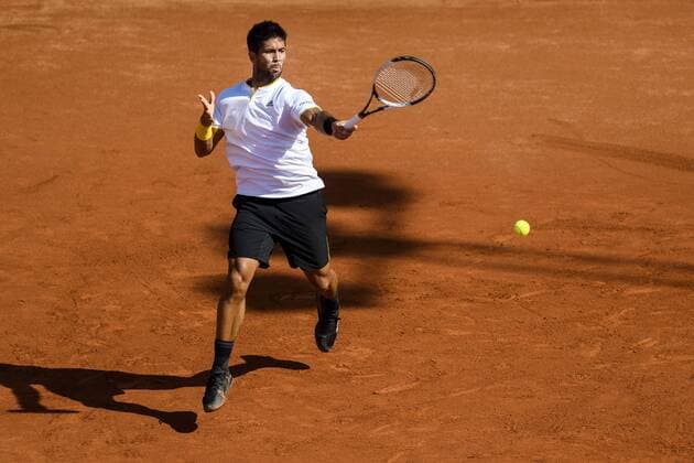 170720 Fernando Verdasco, Spanien under dag 5 av Swedish Open den 20 juli 2017 i Bastad.  Copyright: AndersxBjurö ST170720AAB1I