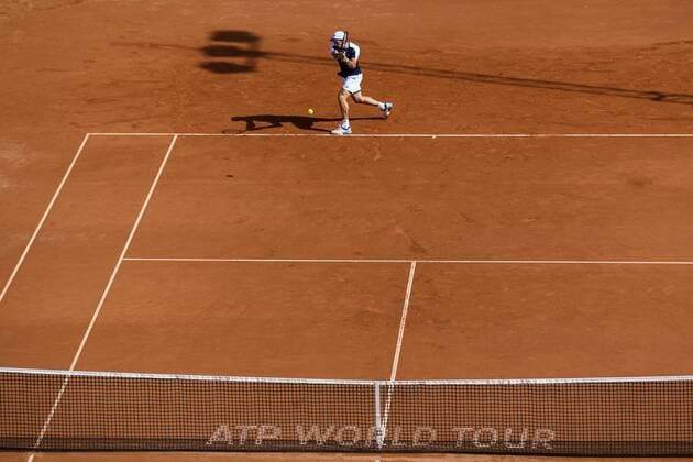 170720 Facundo Bagnis, Argentina under dag 5 av Swedish Open den 20 juli 2017 i Bastad.  Copyright: AndersxBjurö ST170720AAB1J
