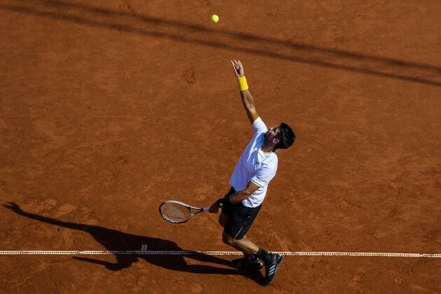 170720 Fernando Verdasco, Spanien under dag 5 av Swedish Open den 20 juli 2017 i Bastad.  Copyright: AndersxBjurö ST170720AAB1L