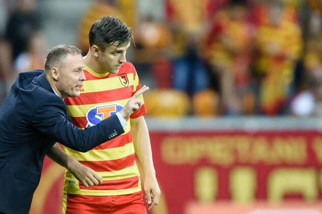 2017.07.20, Bialystok, Pilka nozna, UEFA Liga Europy Sezon 2017 2018, II Runda Elimacyjna Mecz Jagiellonia Bialystok - FK Gabala N z Trener (head coach) Ireneusz Mamrot, Fiodor Cernych Foto Rafal Oleksiewicz PressFocus NEWSPIX.PL 2017.07.20, Bialystok, Football, UEFA Europa League Season 2017 2018, Second Qualifying Round Jagiellonia Bialystok - FK Gabala Trener (head coach) Ireneusz Mamrot, Fiodor Cernych Credit Rafal Oleksiewicz PressFocus --- Newspix.pl 20170720PF_RO3151