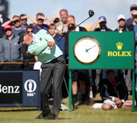 20th July 2017, Royal Birkdale Golf Club, Southport, England; The 146th Open Golf Championship, First round; Matt Kuchar (USA) hits his driver from the tee of the par five 15th hole xDavidxBlunsdenx  ActionPlus11904101