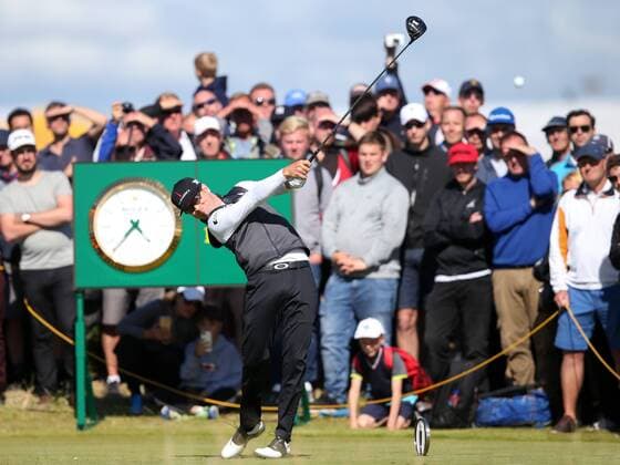 20th July 2017, Royal Birkdale Golf Club, Southport, England; The 146th Open Golf Championship, First round; Zak Johnson (USA) drives from the tee of the par five 15th hole xDavidxBlunsdenx  ActionPlus11904086
