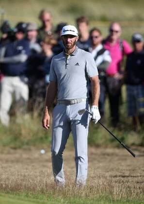 20th July 2017, Royal Birkdale Golf Club, Southport, England; The 146th Open Golf Championship, First round; Dustin Johnson (USA) surveys his pitch to the green on the par five 15th hole xDavidxBlunsdenx  ActionPlus11904123