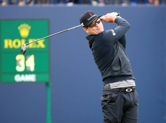 20th July 2017, Royal Birkdale Golf Club, Southport, England; The 146th Open Golf Championship, First round; Zak Johnson (USA) hits his fairway wood from the tee on the opening hole xDavidxBlunsdenx  ActionPlus11904152