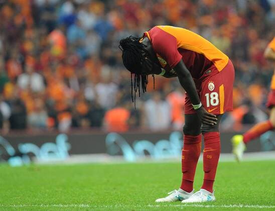 July 20, 2017 - Istanbul, Turkey - Bafetimbi Gomis (18) of Galatasaray gets upset after the penalty goal of Ostersunds during the UEFA Europa League second qualifying round return match between Galatasaray and Ostersund FK at Turk Telekom Stadium in Istanbul, Turkey on July 20, 2017. (  Copyright: DepoxPhotos 15749982