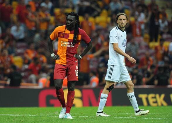 July 20, 2017 - Istanbul, Turkey - Bafetimbi Gomis (18) of Galatasaray gets upset after the penalty goal of Ostersunds during the UEFA Europa League second qualifying round return match between Galatasaray and Ostersund FK at Turk Telekom Stadium in Istanbul, Turkey on July 20, 2017. (  Copyright: DepoxPhotos 15749985