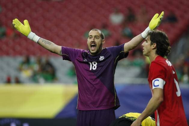 Canada s goalkeeper Milan Borjan complains about a move during the soccer match between Jamaica and Canada, for the Gold Cup, held at the Stadium of the University of Phoenix, Arizona, USA, on 20 July 2017. JAMAICA VS CANADA !ACHTUNG: NUR REDAKTIONELLE NUTZUNG!  Copyright: xJoséxMéndezx COP05 20170721-636362008843707053