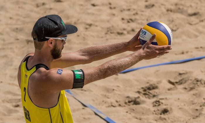 FIVB World Tour - Olsztyn 4-Star Open am 20.07.2017 Armin Dollinger (GER); FIVB World Tour - Olsztyn 4-Star Open am 20.07.2017, Olsztyn (Polen). xPWx