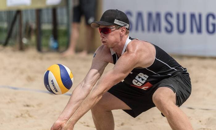 FIVB World Tour - Olsztyn 4-Star Open am 20.07.2017 Markus Boeckermann (GER); FIVB World Tour - Olsztyn 4-Star Open am 20.07.2017, Olsztyn (Polen). xPWx