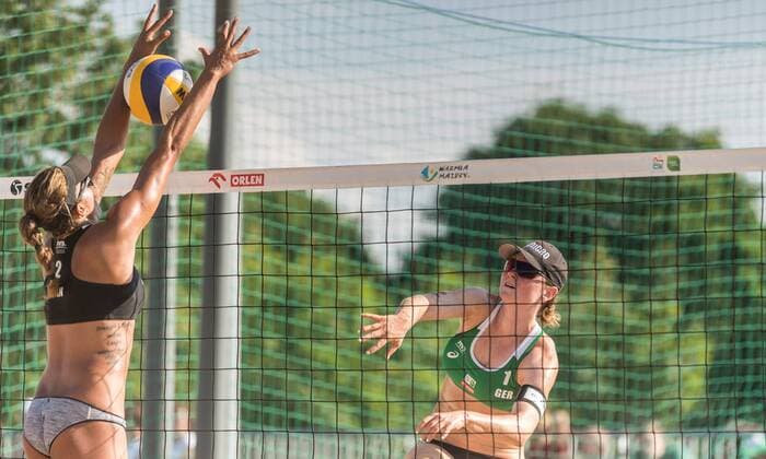 FIVB World Tour - Olsztyn 4-Star Open am 20.07.2017 Julia Sude (GER); FIVB World Tour - Olsztyn 4-Star Open am 20.07.2017, Olsztyn (Polen). xPWx