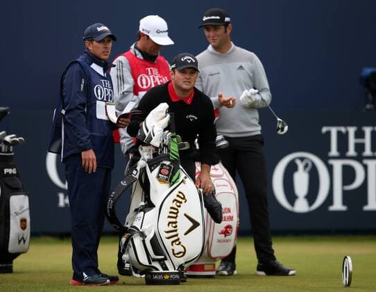 21st July 2017, Royal Birkdale Golf Club, Southport, England; The 146th Open Golf Championship ; Second round ; Patrick Reed (USA) prepares to tee off on the opening hole xDavidxBlunsdenx  ActionPlus11904405