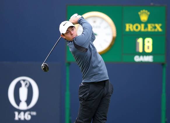 21st July 2017, Royal Birkdale Golf Club, Southport, England; The 146th Open Golf Championship ; Second round ; Rory McIlroy of (NIR) hits his opening tee shot of the second round xDavidxBlunsdenx  ActionPlus11904397