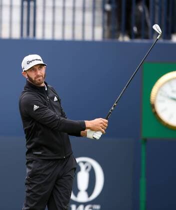 21st July 2017, Royal Birkdale Golf Club, Southport, England; The 146th Open Golf Championship ; Second round ; Dustin Johnson (USA) watches his tee shot on the first hole xDavidxBlunsdenx  ActionPlus11904400