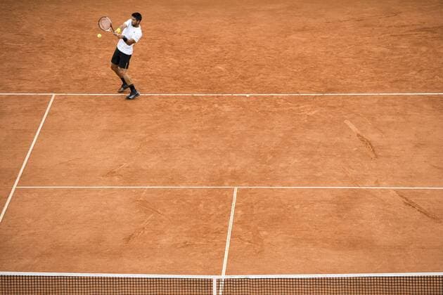 170721 Fernando Verdasco, Spanien, i en tennismatch under dag 6 av Swedish Open den 21 juli 2017 i Bastad.  Copyright: MATHILDAxAHLBERG BB170721MA040