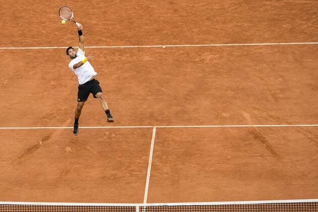 170721 Fernando Verdasco, Spanien, i en tennismatch under dag 6 av Swedish Open den 21 juli 2017 i Bastad.  Copyright: MATHILDAxAHLBERG BB170721MA041