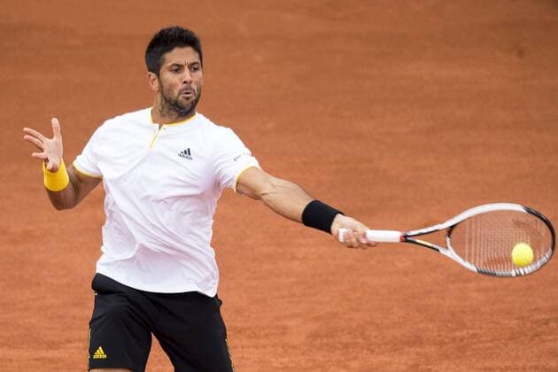 170721 Fernando Verdasco, Spanien, i en tennismatch under dag 6 av Swedish Open den 21 juli 2017 i Bastad.  Copyright: MATHILDAxAHLBERG BB170721MA042
