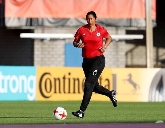 Niederlande, Tilburg, Willem II Stadion, 21.07.2017, Fußball, UEFA WEURO, Deutschland - Italien Bild: Trainerin Steffi Jones (Deutschland) Copyright: HMBxMedia xHeikoxBecker