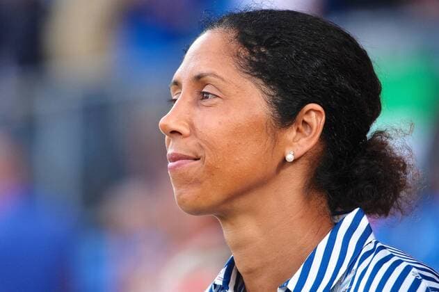 21.07.2017, Koenig Willem II Stadion, Tilburg, NED, UEFA Frauen EM 2017, Deutschland vs Italien, Gruppe B, im Bild Germany manager Steffi Jones Germany manager Steffi Jones during the group B match of UEFA Women s EURO 2017 between Germany and Italy at the Koenig Willem II Stadion in Tilburg, Netherlands on 2017 07 21. Tilburg  EP_fil  