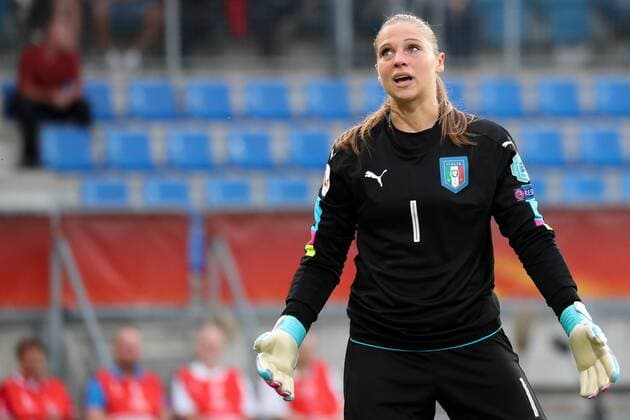 Laura Giuliani (Torwart, Italien, 1), Einzelbild, Aktion, Action, enttäuscht schauend, Enttäuschung, Frustration, disappointed, pessimistisch, Fussball, UEFA Women s EURO 2017, Deutschland - Italien, xozx