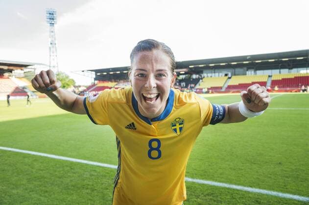 Lotta Schelin after the game Women s Euro 2017, Sweden - Russia, 2-0, De Adelaarhorst Stadion, Deventer, Netherlands, 2017-07-17  xTÄRNHUVUDxANNAx AB_110250575