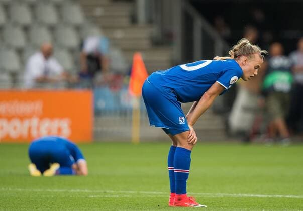 Dagny Brynjarsdottir of Iceland women during the UEFA WEURO 2017 Group C group stage match between Iceland and Switzerland at the Vijverberg stadium on July 22, 2017 in Doetinchem, The Netherlands Women: Iceland v Switzerland UEFA WEURO 2017 2017 2018 xVIxVIxImagesx xGerritxvanxKeulenxIVx 8287485
