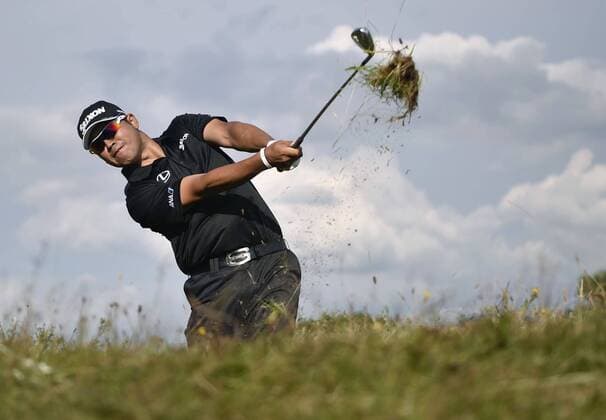 Golf: Matsuyama 7 back going into final round of British Open Hideki Matsuyama of Japan hits his second shot on the 16th hole during the third round of the British Open at Royal Birkdale Golf Club in Southport, England, on July 22, 2017. Matsuyama shot a 4-under 66 to sit in a tie for fifth at 4 under for the tournament, seven strokes behind leader Jordan Spieth of the United States. 