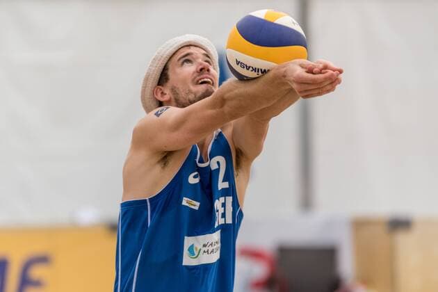 FIVB World Tour - Olsztyn 4-Star Open am 22.07.2017 Lars Flueggen (GER); FIVB World Tour - Olsztyn 4-Star Open am 22.07.2017, Olsztyn (Polen). xPWx
