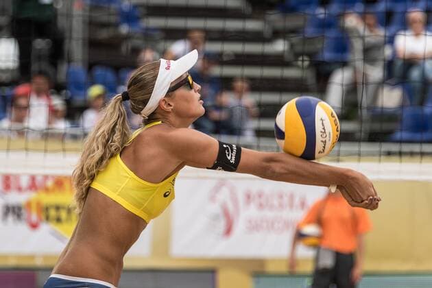 FIVB World Tour - Olsztyn 4-Star Open am 22.07.2017 Anouk Verge-Depre (SUI); FIVB World Tour - Olsztyn 4-Star Open am 22.07.2017, Olsztyn (Polen). xPWx