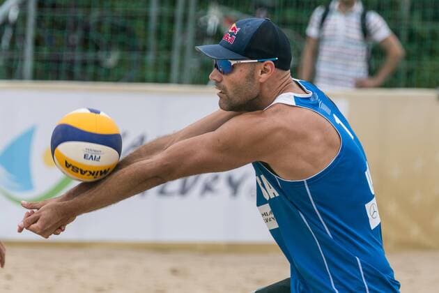 FIVB World Tour - Olsztyn 4-Star Open am 22.07.2017 Philip Dalhausser (USA); FIVB World Tour - Olsztyn 4-Star Open am 22.07.2017, Olsztyn (Polen). xPWx